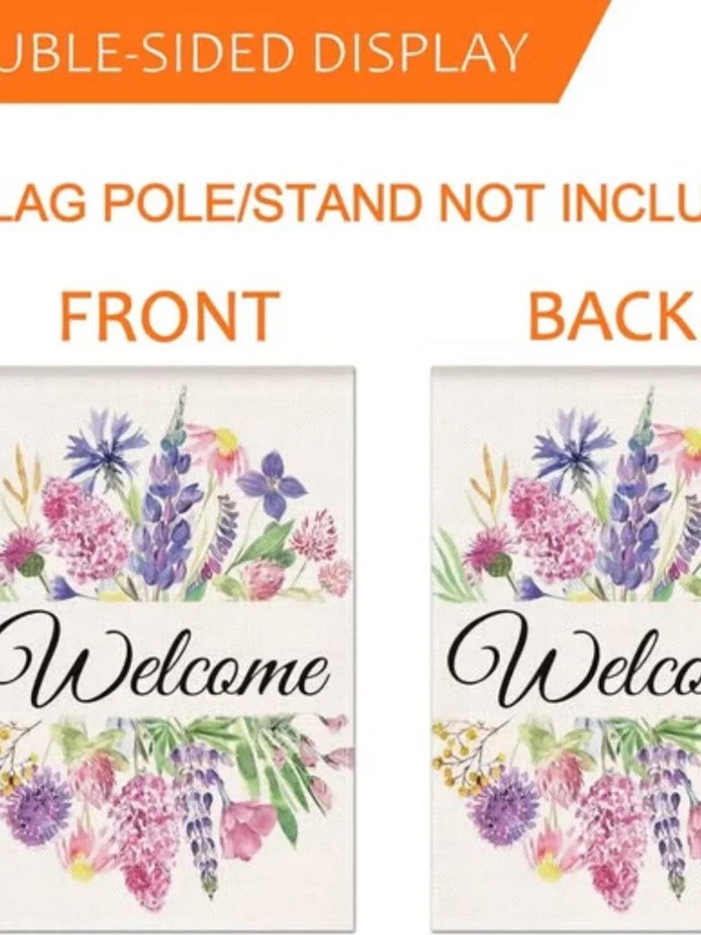 Welcome Flag Double Sided Farmhouse Flag Home & Yard Hanging Patio Flag Lawn Dec